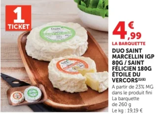 Duo Saint Marcellin IGP 80g / Saint Félicien 180g Étoile du Vercors