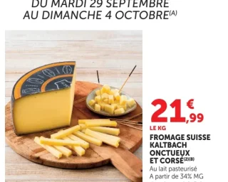 Fromage Suisse Kaltbach Onctueux et Corsé