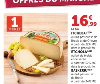 Fromage de brebis Capitoul Itchebai / Etchola / Baskeriu