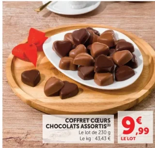 Coffret Cœurs Chocolats Assortis