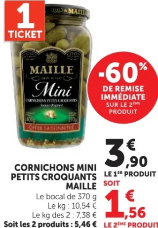 Cornichons Mini Petits Croquants Maille