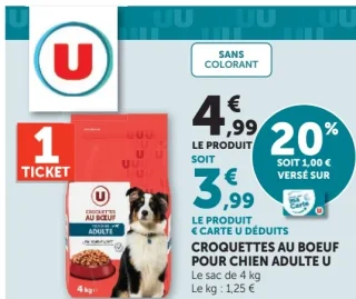 CROQUETTES AU BOEUF POUR CHIEN ADULTE U