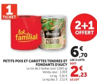 PETITS POIS ET CAROTTES TENDRES ET FONDANTS D'AUCY