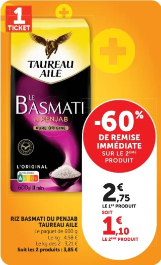RIZ BASMATI DU PENJAB TAUREAU AILE