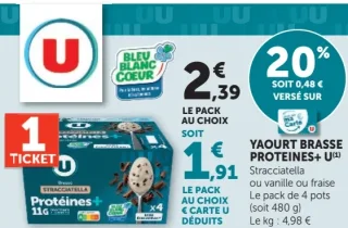 YAOURT BRASSE PROTEINES+ U