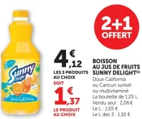 BOISSON AU JUS DE FRUITS SUNNY DELIGHT