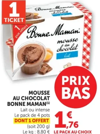 MOUSSE AU CHOCOLAT BONNE MAMAN
