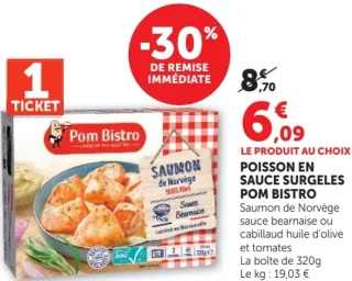 Poisson en sauce surgelés Pom Bistro