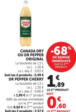 Canada Dry ou Dr Pepper Original / Dr Pepper Cherry