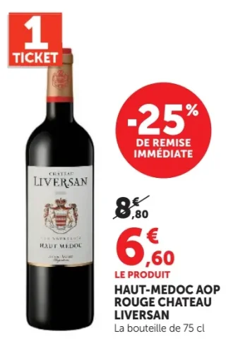 Haut-Medoc AOP Rouge Chateau Liversan