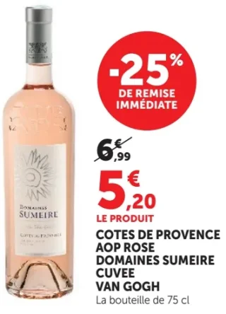 Cotes de Provence AOP Rose Domaines Sumeire Cuvee Van Gogh