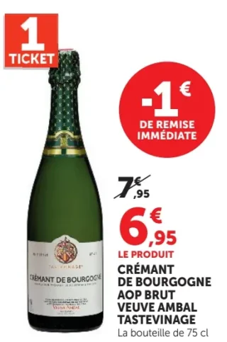 Crémant de Bourgogne AOP Brut Veuve Ambal Tastevinage