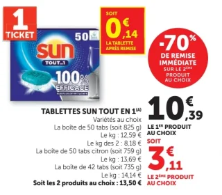 Tablettes Sun Tout en 1