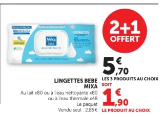 Lingettes Bebe Mixa