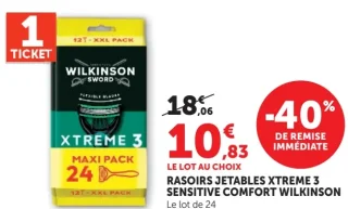 Rasoirs jetables Xtreme 3 Sensitive Comfort Wilkinson