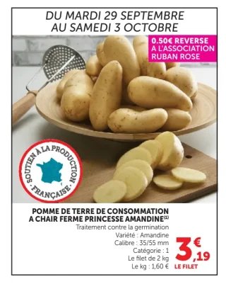 POMME DE TERRE DE CONSOMMATION A CHAIR FERME PRINCESSE AMANDINE