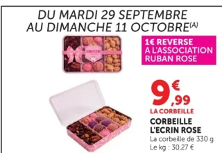 CORBEILLE L'ECRIN ROSE