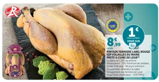 Pintade fermière Label Rouge IGP Volailles du Maine Loué