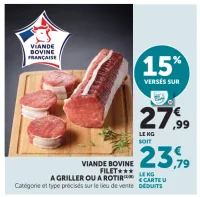 VIANDE BOVINE FILET A GRILLER OU A ROTIR