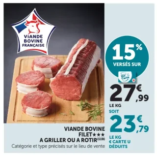VIANDE BOVINE FILET A GRILLER OU A ROTIR