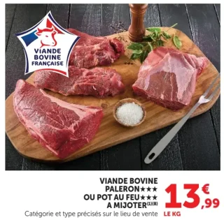VIANDE BOVINE PALERON OU POT AU FEU A MIJOTER