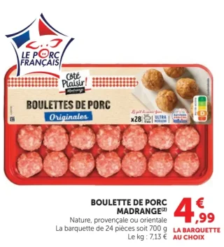 Boulette de porc Madrange
