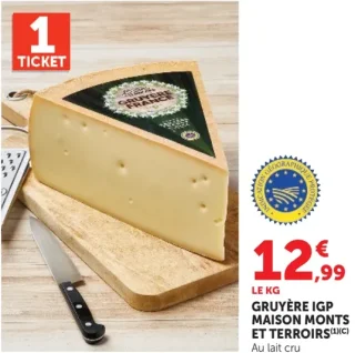 Gruyère IGP Maison Monts et Terroirs