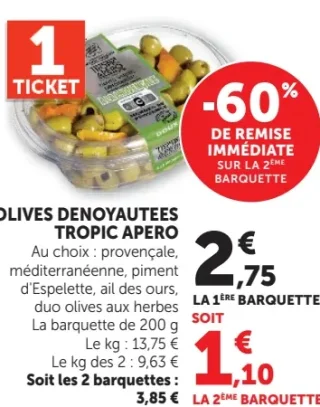 Olives Dénoyautées Tropic Apero
