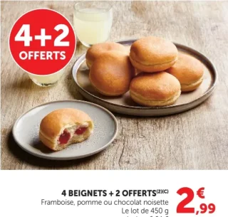 Beignets framboise, pomme ou chocolat noisette