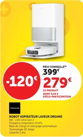 Robot Aspirateur Laveur Dreame L10S Ultra Gen 2