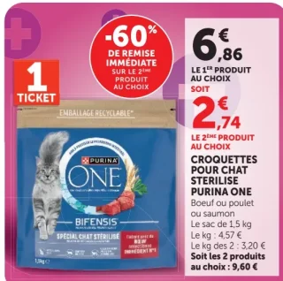 Croquettes pour chat stérilisé Purina One