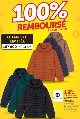 Doudoune légère adulte U Collection
