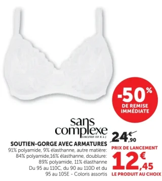 Soutien-Gorge Avec Armatures Sans Complexe