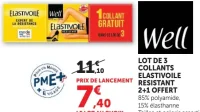 Lot de 3 collants Elastivoile resistant 2+1 offert Well