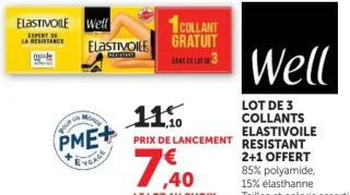 Lot de 3 collants Elastivoile resistant 2+1 offert Well