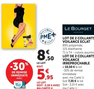 Lot de 2 collants voilance eclat Le Bourget