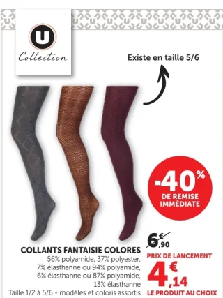 Collants fantaisie colores U Collection