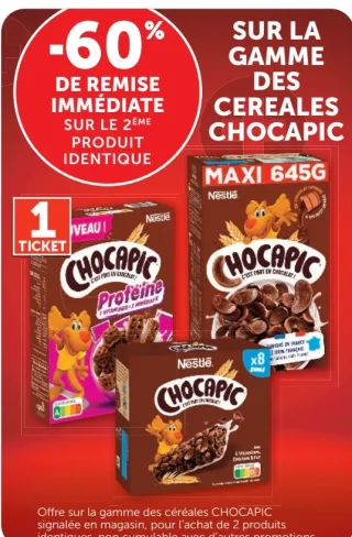 Sur la gamme des céréales Chocapic