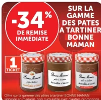 Sur la gamme des pâtes à tartiner Bonne Maman