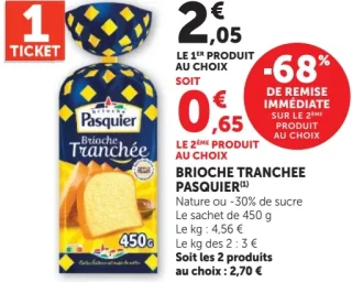 BRIOCHE TRANCHEE PASQUIER