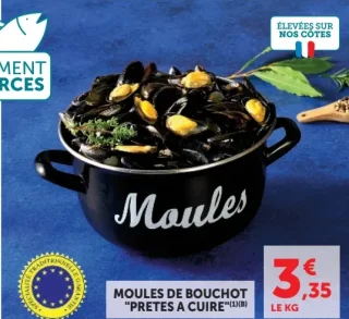 Moules de bouchot prêtes à cuire