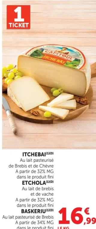 Fromage Itchebai, Etchola ou Baskeriu Capitoul