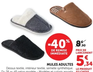 Mules adultes U Collection