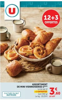 Assortiment de mini viennoiseries U
