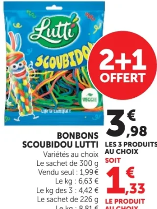 Bonbons Scoubidou Lutti