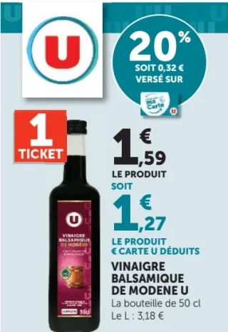 Vinaigre Balsamique de Modène U
