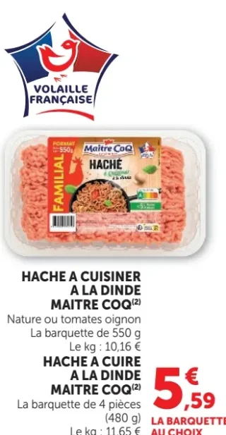 Haché à cuisiner à la dinde / Haché à cuire à la dinde Maître CoQ