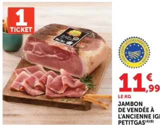 JAMBON DE VENDÉE À L'ANCIENNE IGP PETITGAS