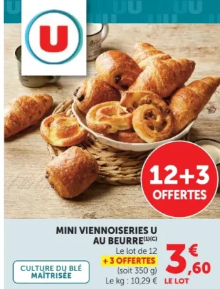 Mini Viennoiseries U au Beurre