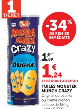 Tuiles Monster Munch Crazy Vico